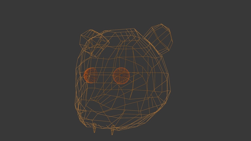 【3D小道具】肉食パンダ(ローポリかぶり物)