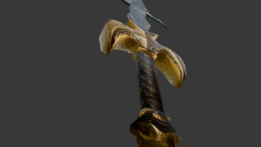 【3D武器・小道具】ファンタジーソード(ローポリ)