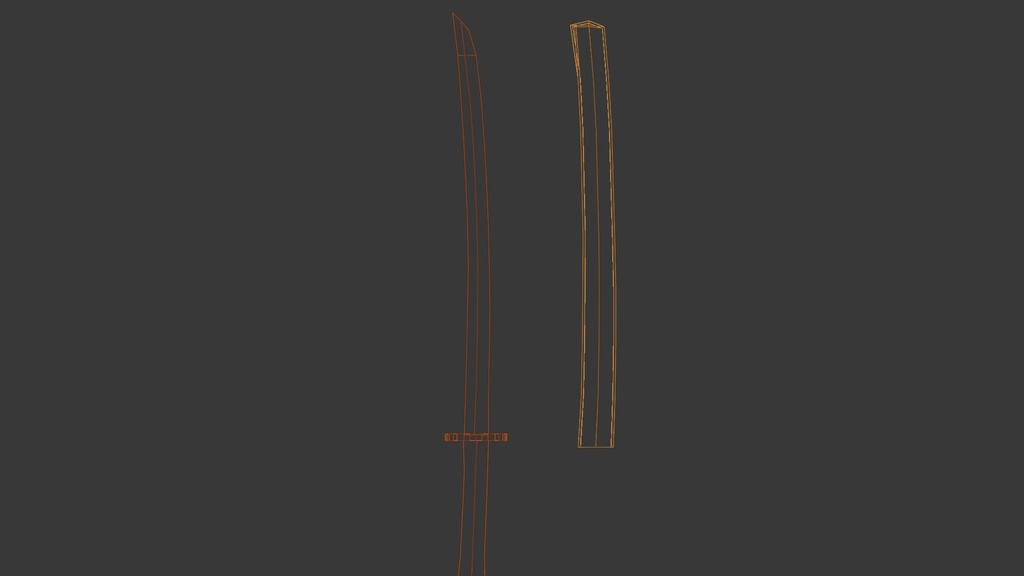 【3D武器・小道具】妖刀村雨(ローポリ)