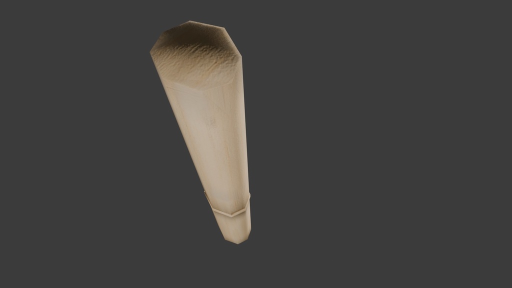 【3D武器・小道具】ドス(ローポリ)