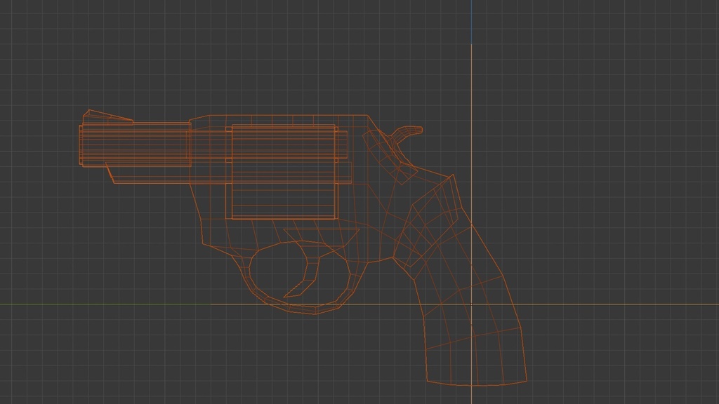 【3D武器・小道具】日本の警察の拳銃(ローポリ)