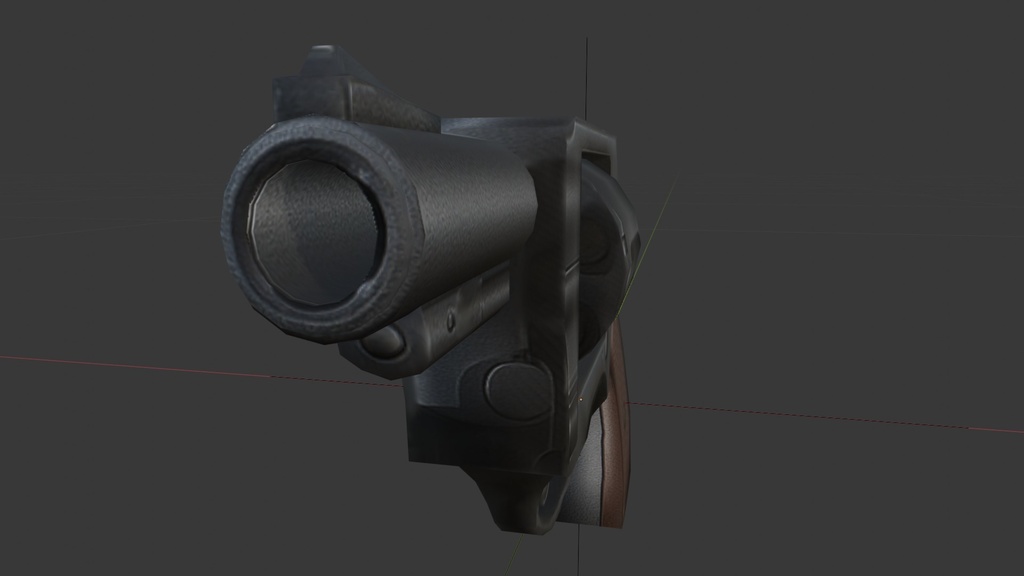 【3D武器・小道具】日本の警察の拳銃(ローポリ)