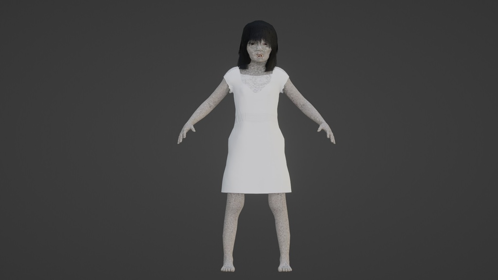 【3Dキャラクター】ホラー少女みっちゃん