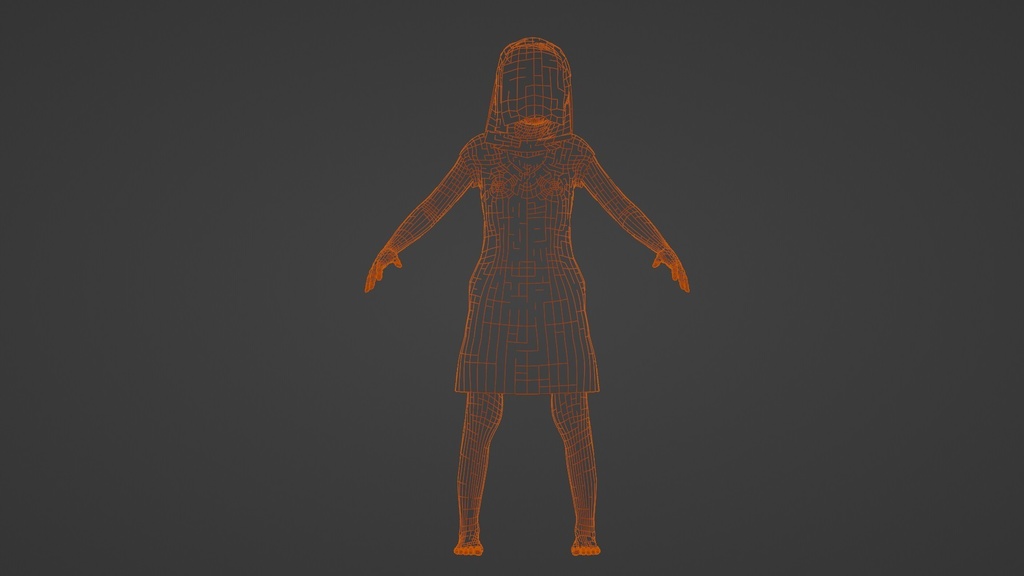 【3Dキャラクター】ホラー少女みっちゃん