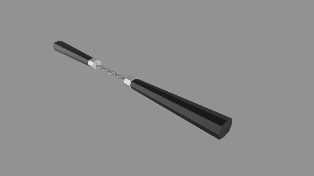 3D武器・小道具】ヌンチャク(ローポリ)