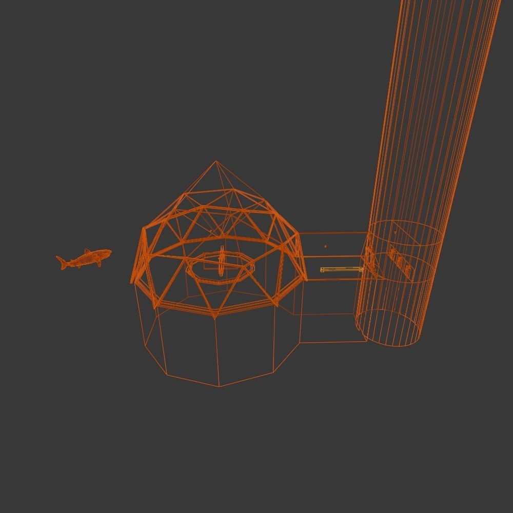 【3Dワールド】深海アクアリウムバー ポセイドン(ローポリ)