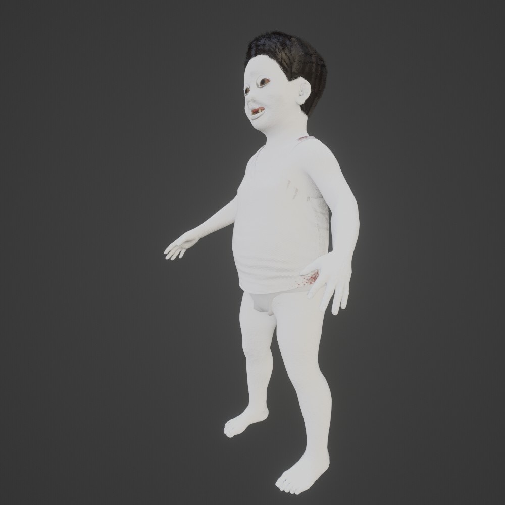 【3Dキャラクター】ホラー少年よしくん