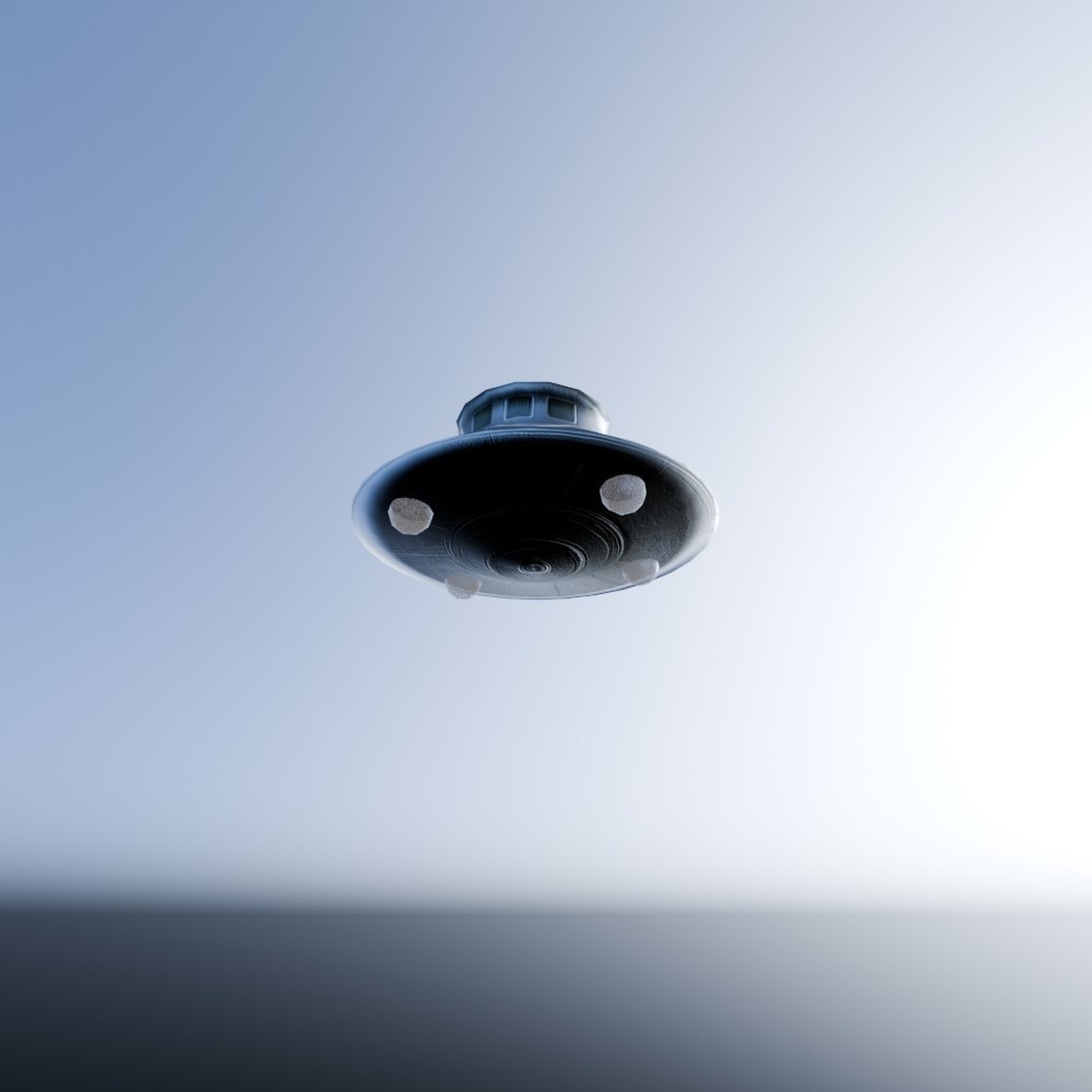 【3D乗り物】アダムスキー型UFO(ローポリ)