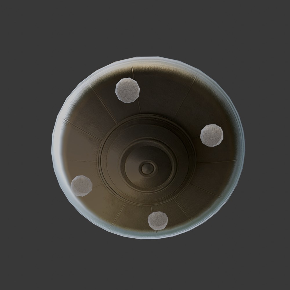 【3D乗り物】アダムスキー型UFO(ローポリ)