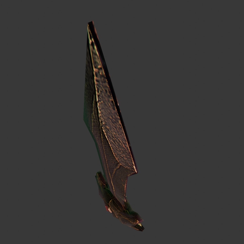 【3D武器・小道具】悪魔の剣(ローポリ)