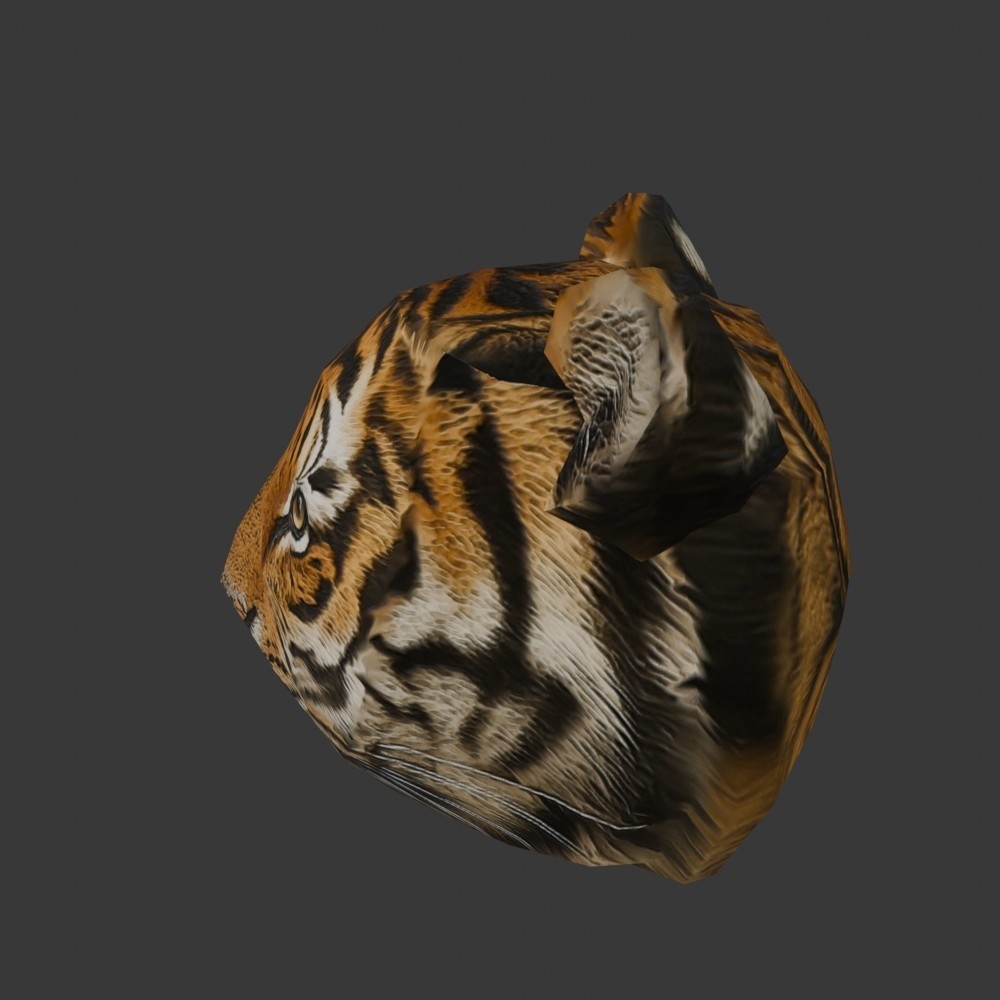 【3D衣装】虎あたま(ローポリかぶり物)