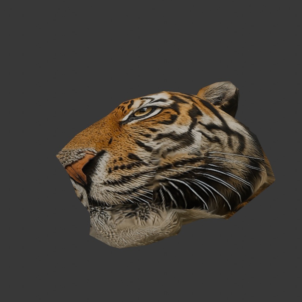 【3D衣装】虎あたま(ローポリかぶり物)