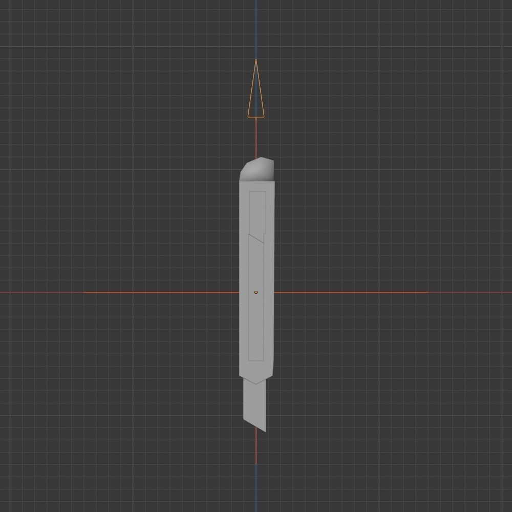 【3D小道具】カッター(ローポリ)