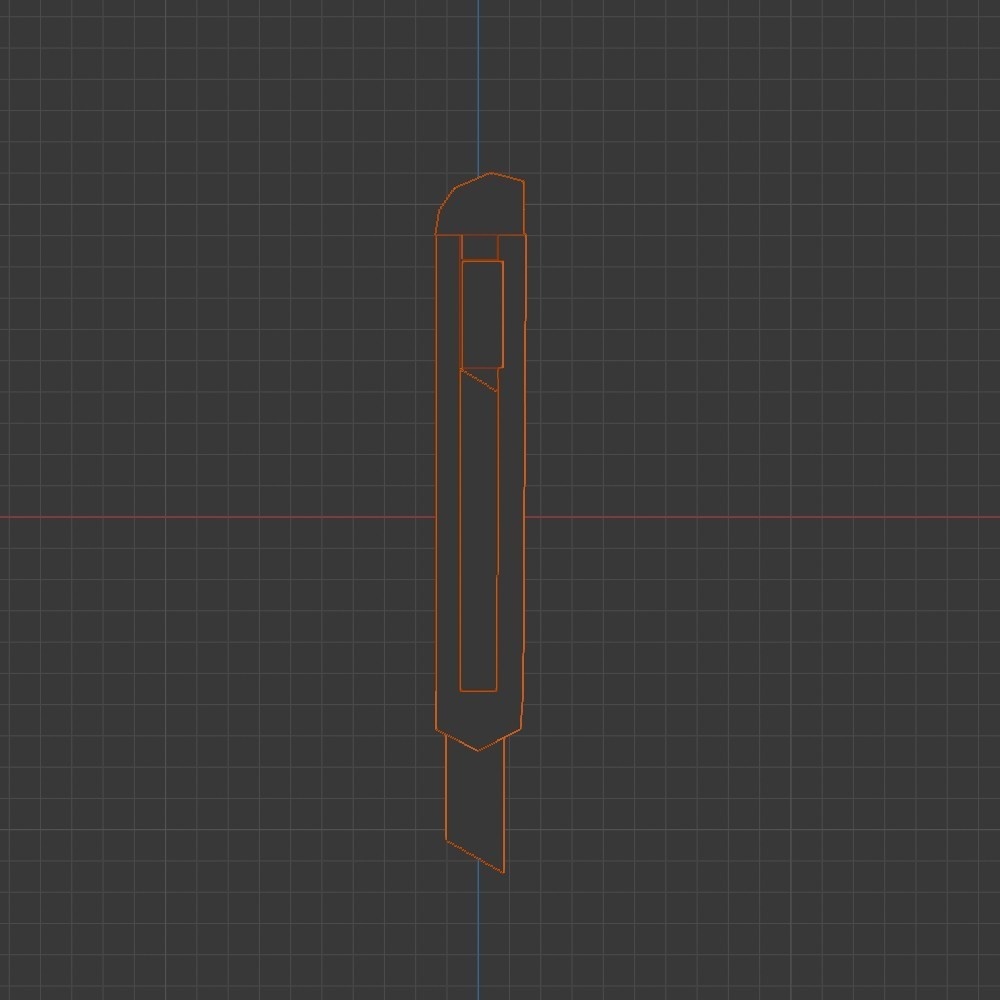 【3D小道具】カッター(ローポリ)