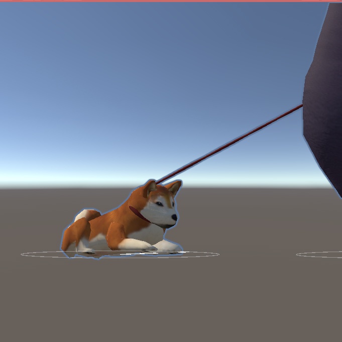 【3D小道具】散歩キャンセル界隈犬(ローポリ)