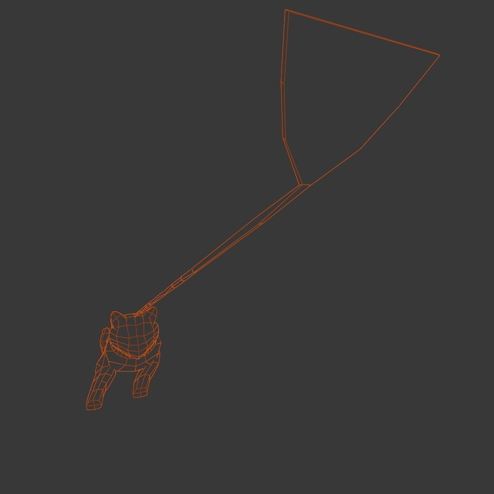 【3D小道具】散歩キャンセル界隈犬(ローポリ)