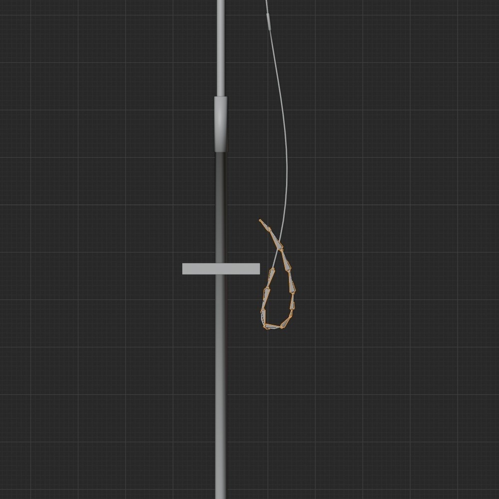 【3D小道具】輸血スタンド(ローポリ)