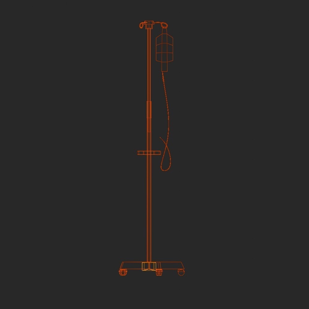 【3D小道具】輸血スタンド(ローポリ)