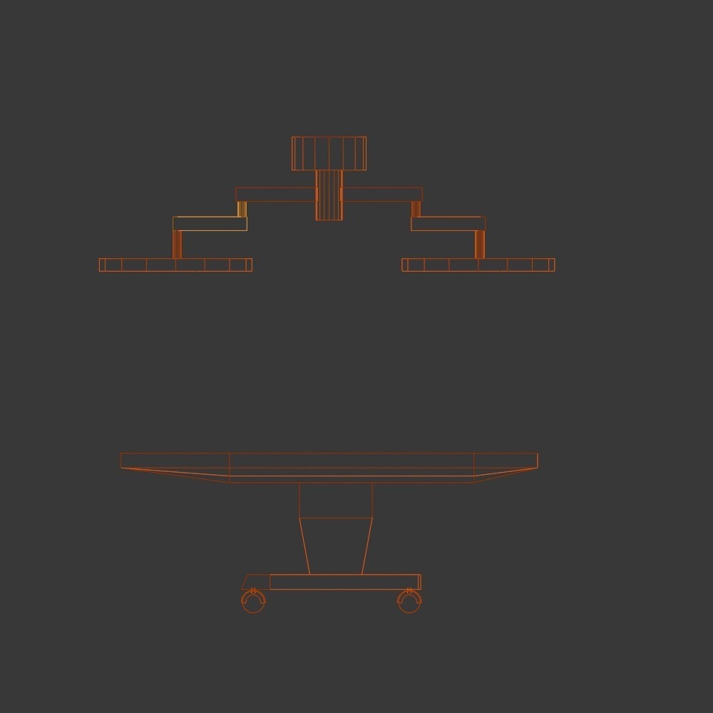 【3D小道具】手術台セット(ローポリ)