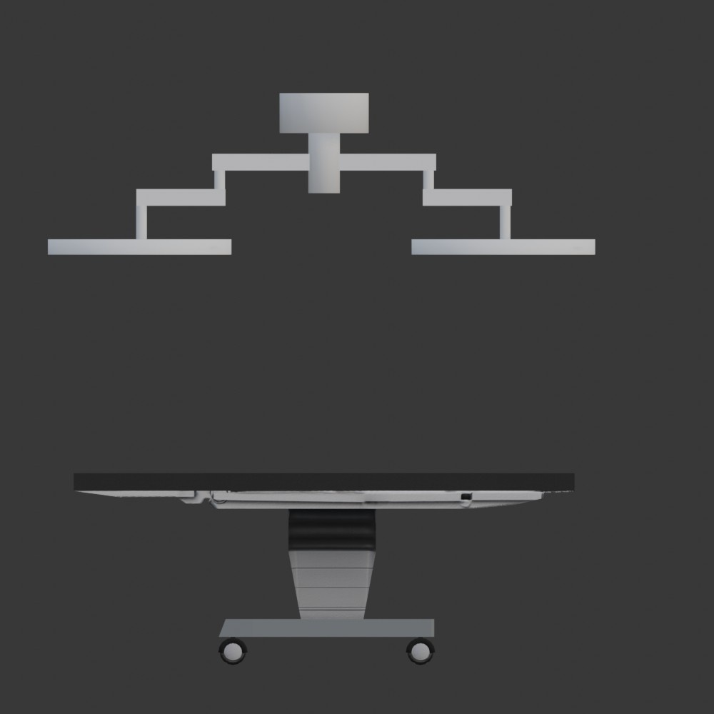 【3D小道具】手術台セット(ローポリ)