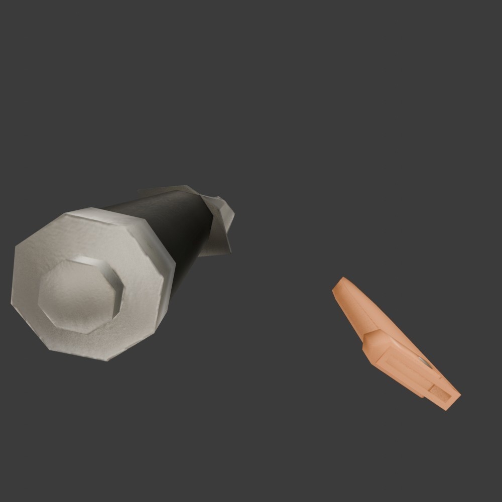 【3D小道具】サバイバルナイフ(ローポリ)