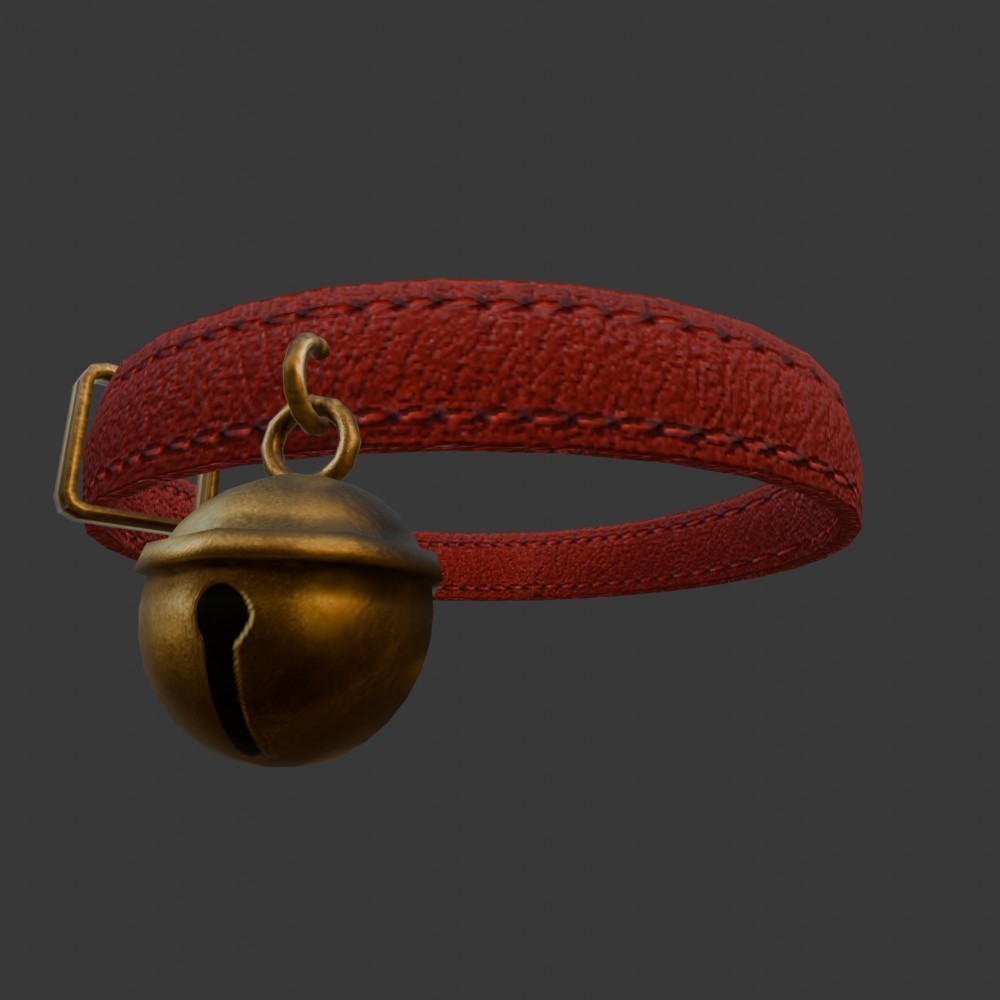 【3D小道具】ダニエルの首輪(ローポリ)