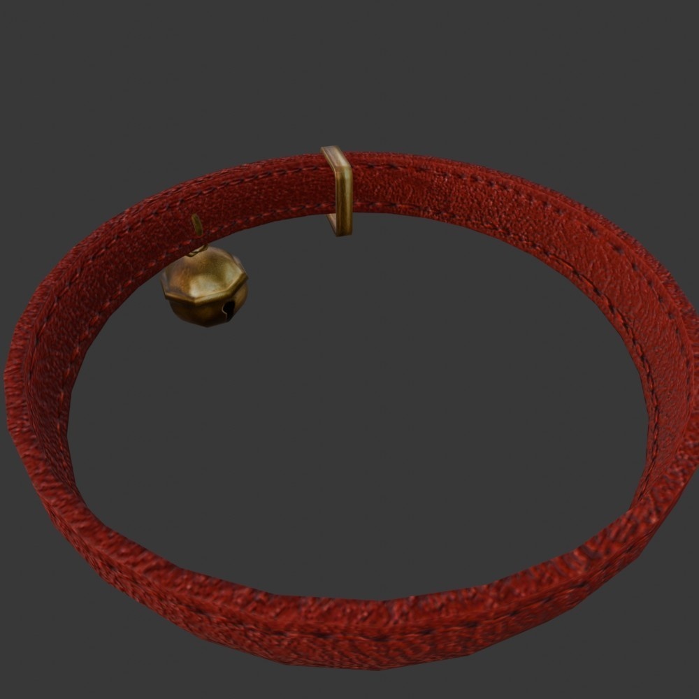 【3D小道具】ダニエルの首輪(ローポリ)