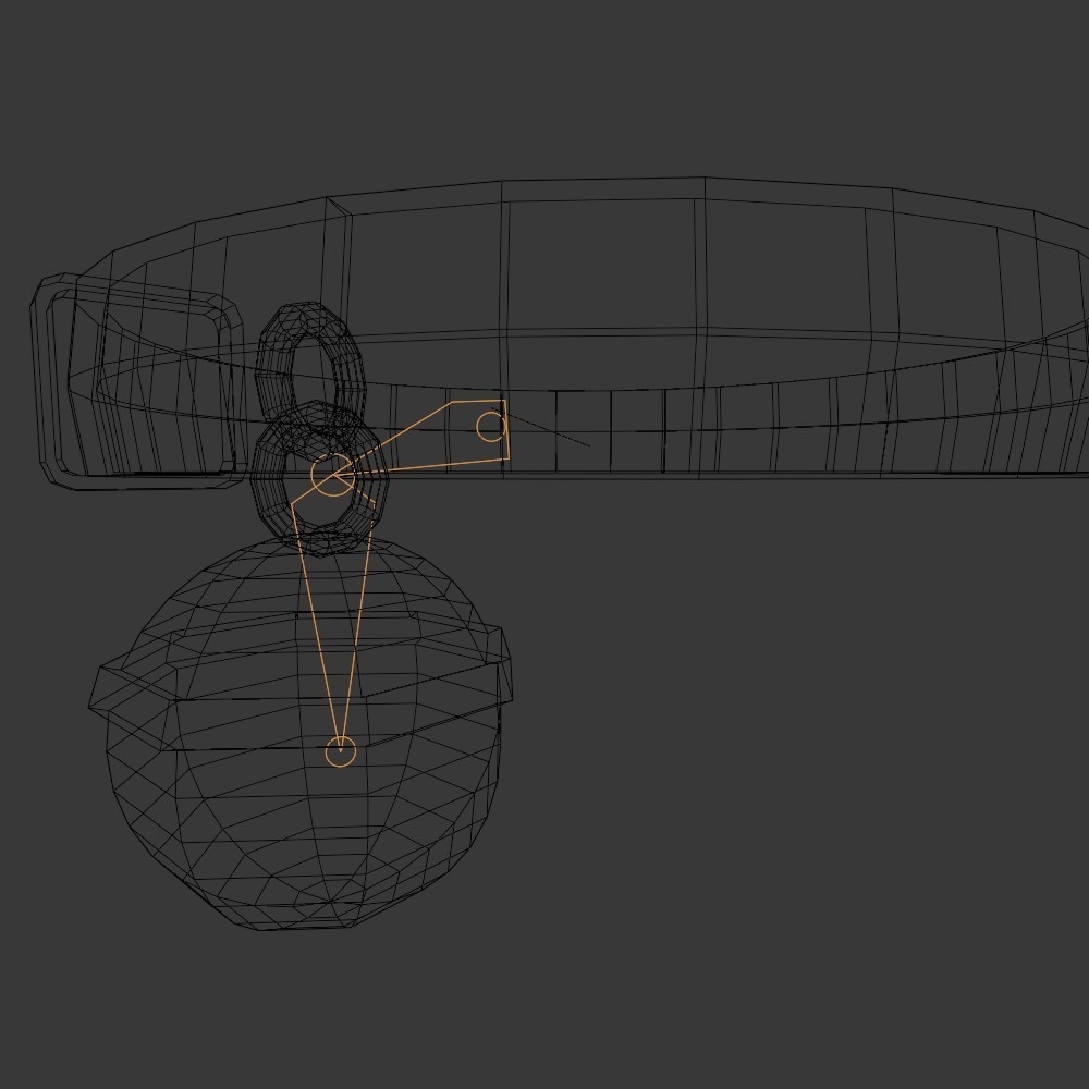 【3D小道具】ダニエルの首輪(ローポリ)