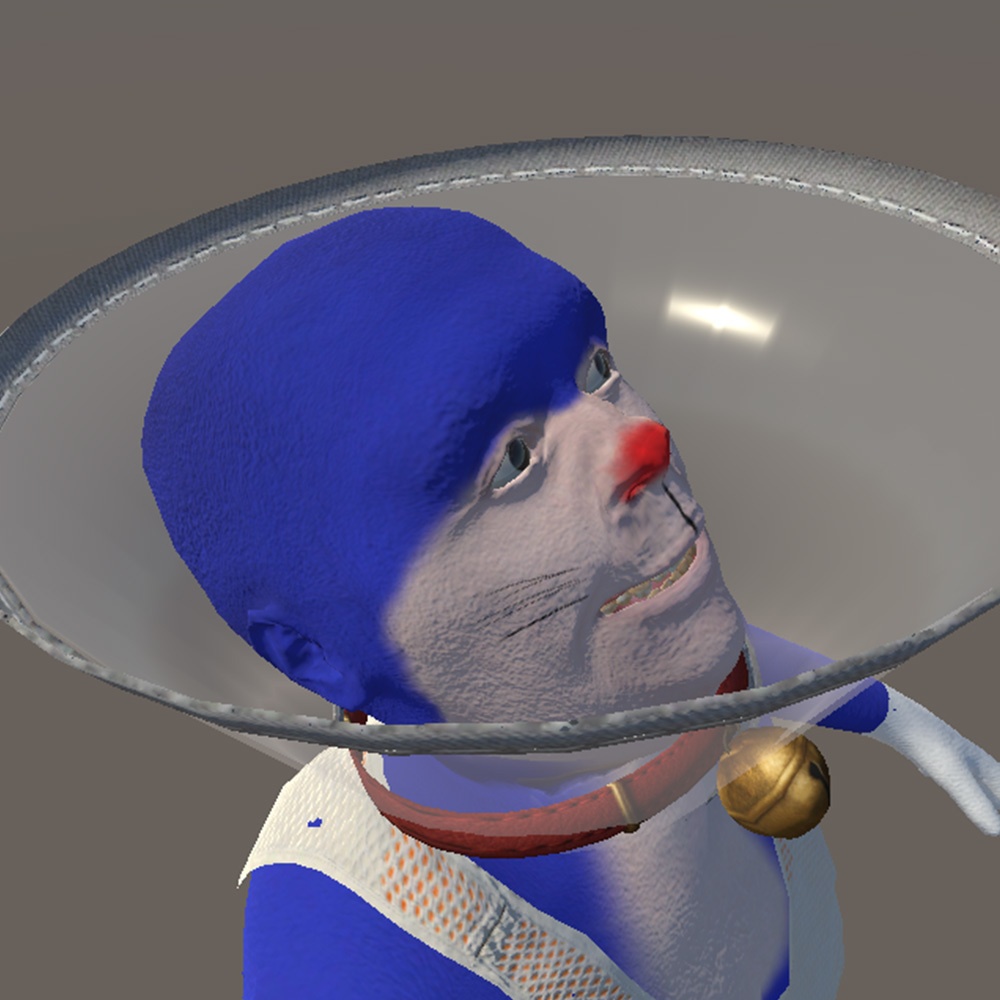 【3D小道具】エリザベスカラー(ローポリ)