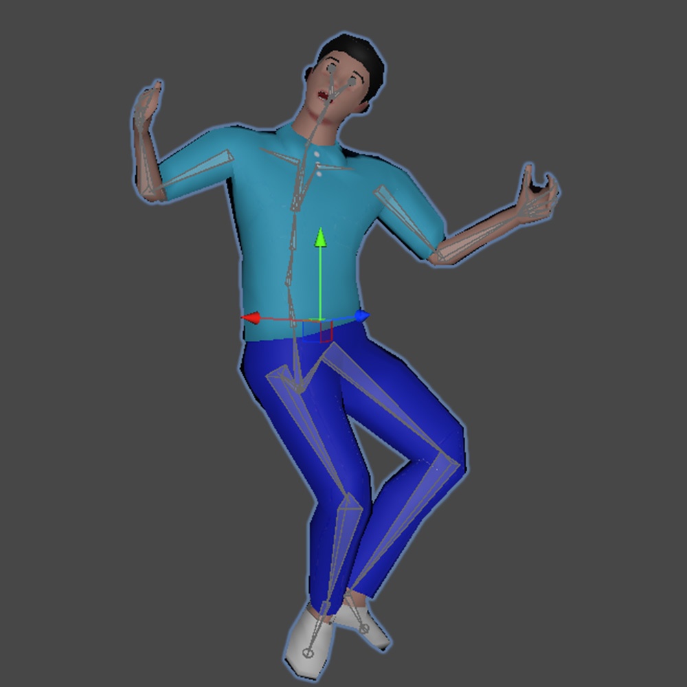 【3Dキャラクター】モブ男(ローポリ)