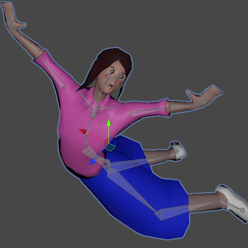 【3Dキャラクター】モブ子(ローポリ)