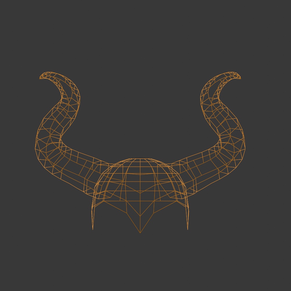 【3D小道具】悪魔メット(ローポリ)