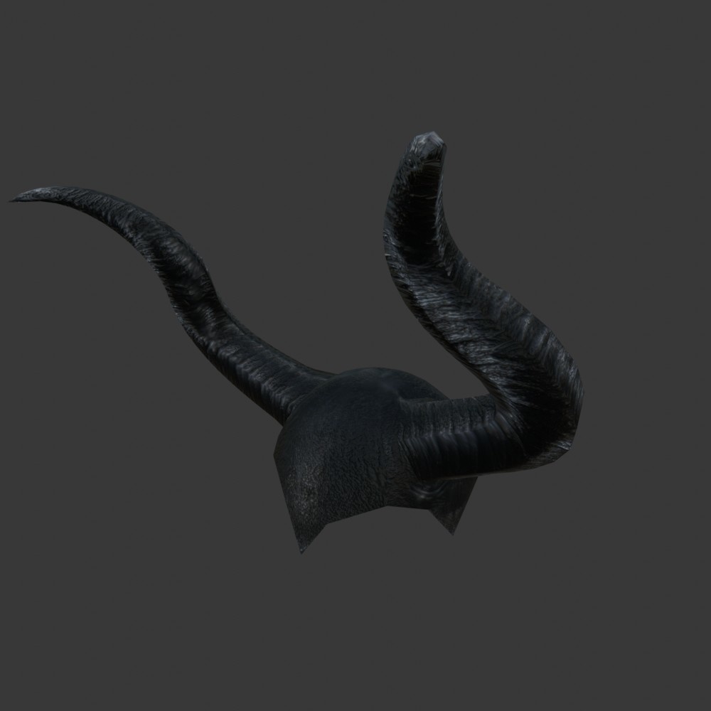 【3D小道具】悪魔メット(ローポリ)