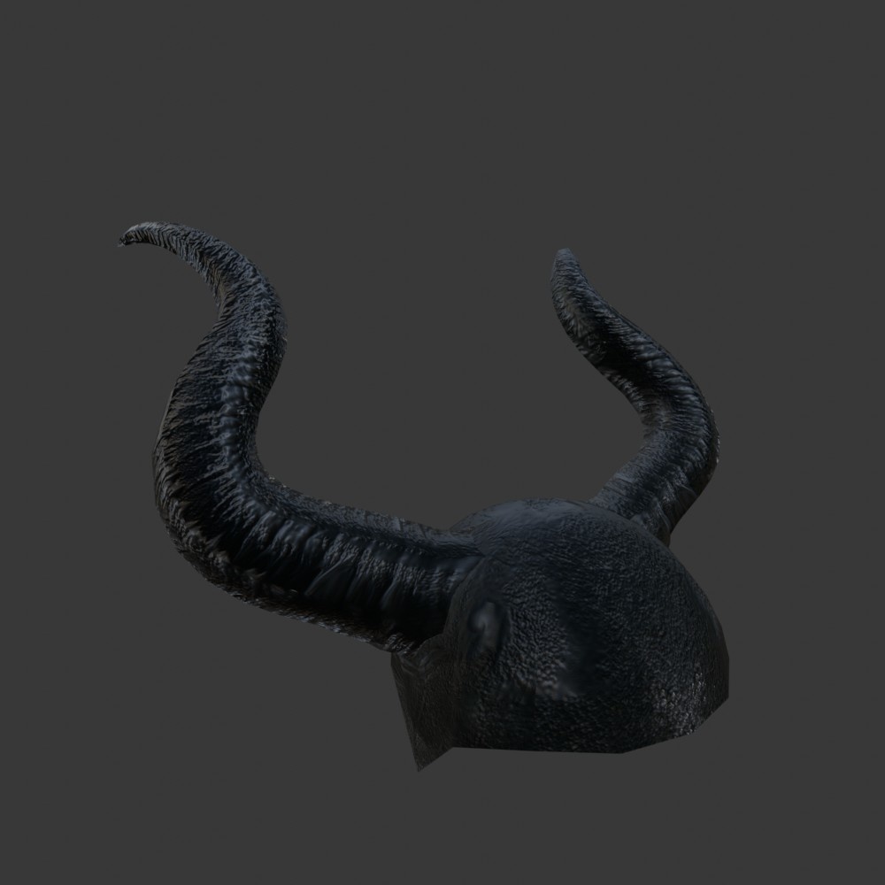 【3D小道具】悪魔メット(ローポリ)