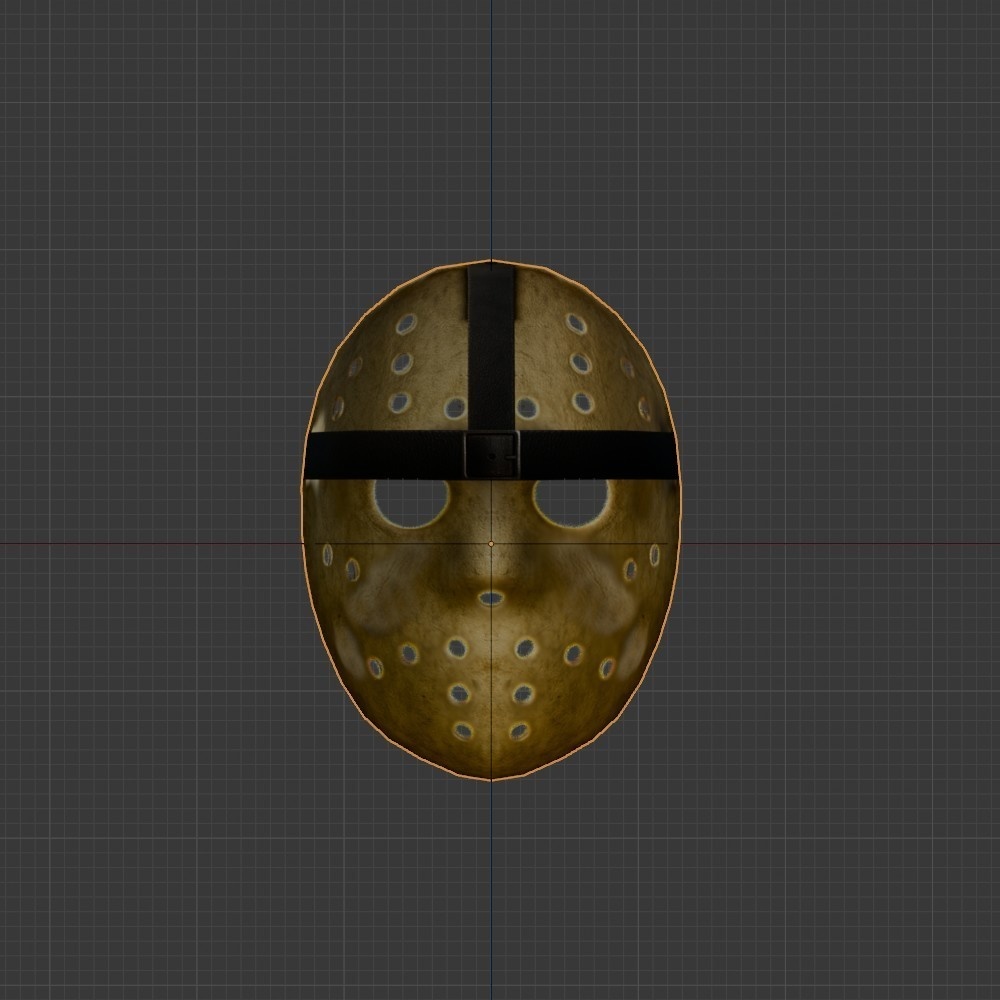 【3D小道具】ホッケーマスク(ローポリ)