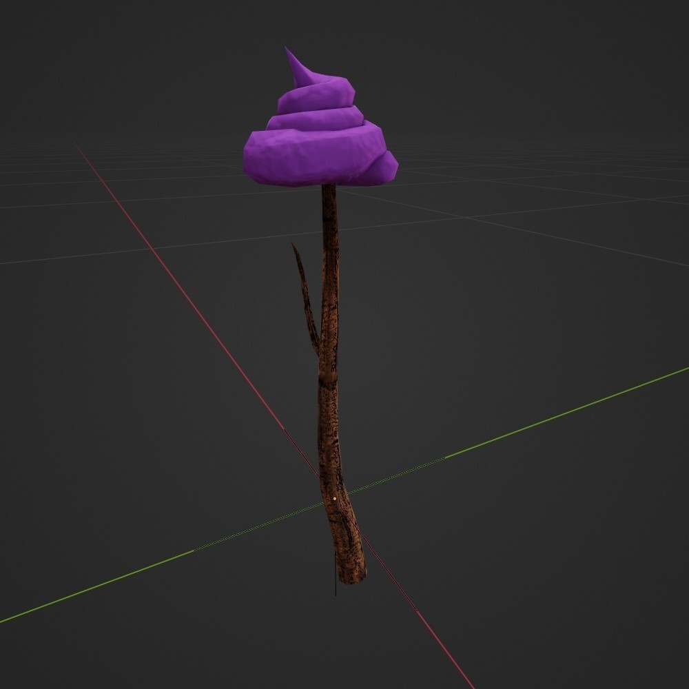 【3D小道具】ソフトクリーム棒(ローポリ)