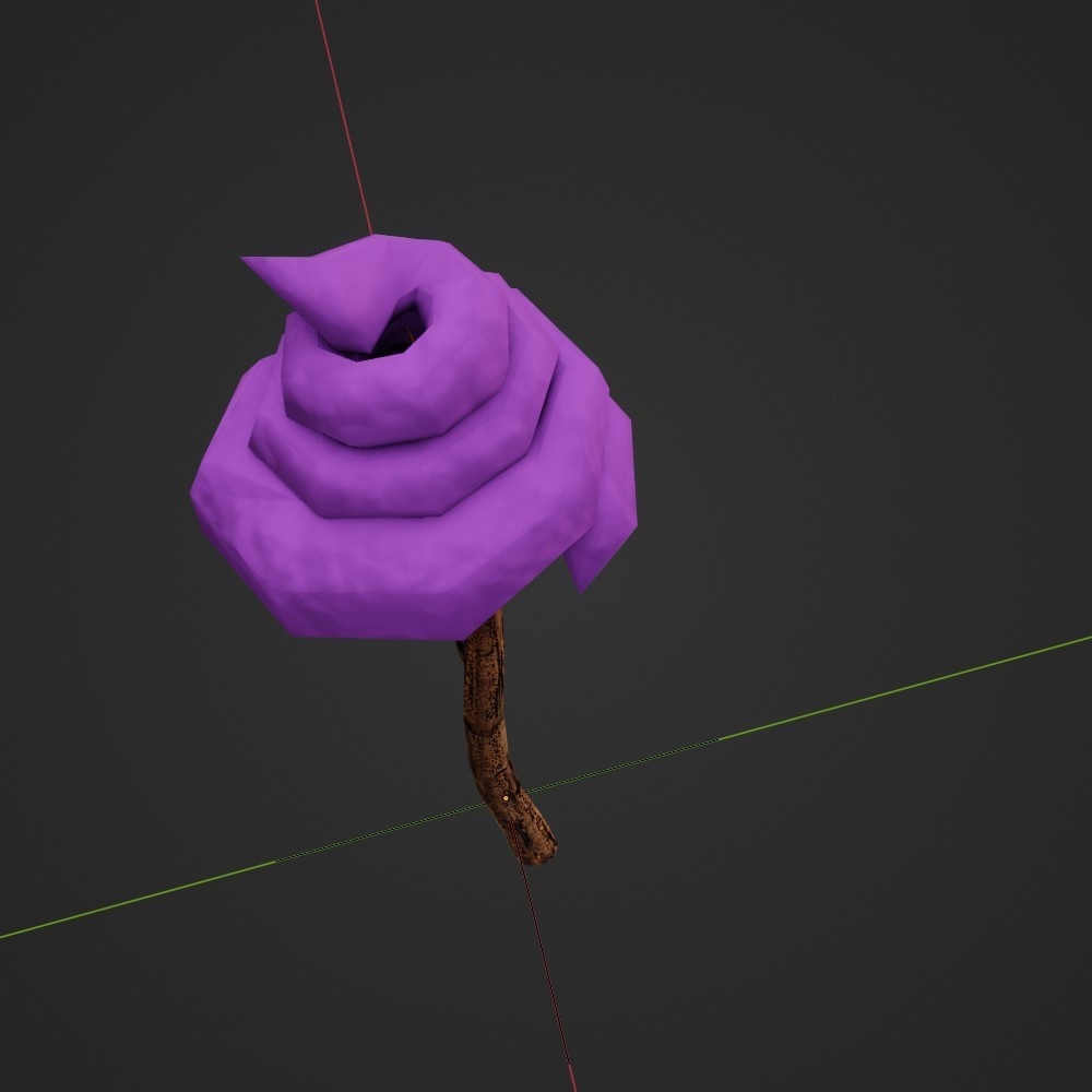 【3D小道具】ソフトクリーム棒(ローポリ)