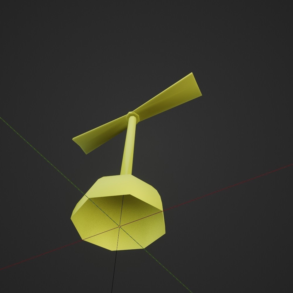 【3D小道具】ダニエルの竹とんぼ(ローポリ)