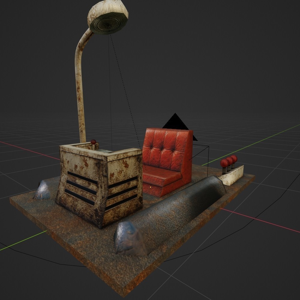  【3D小道具】ダニエルの愛車(ローポリ)