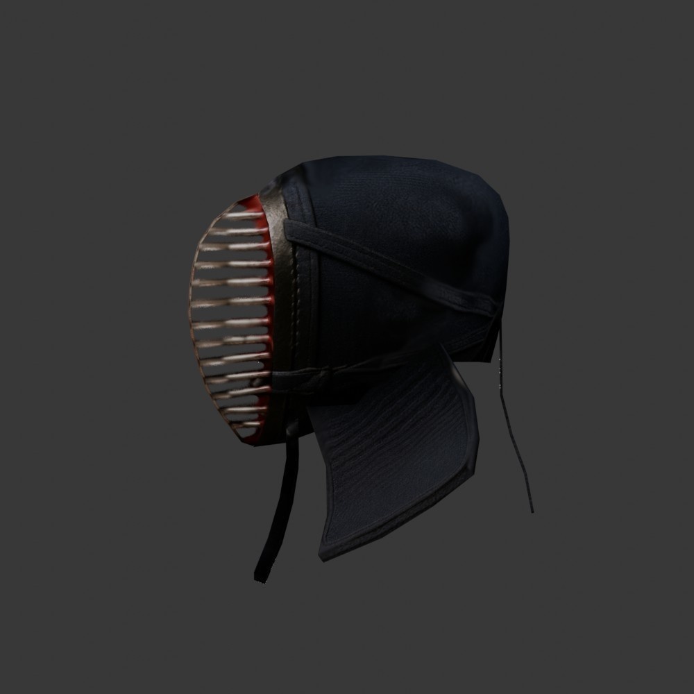 【3D小道具】剣道マスク(ローポリ)