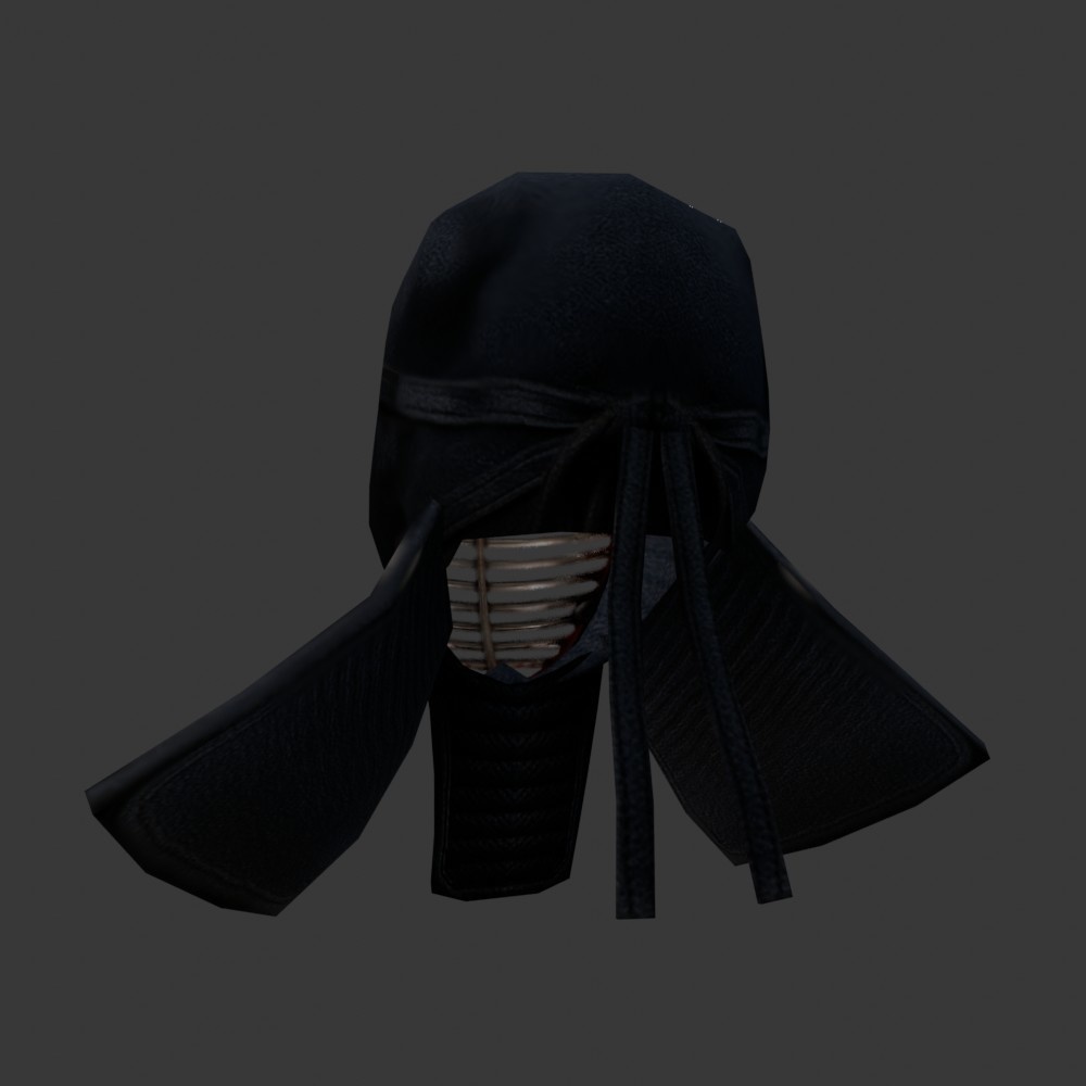 【3D小道具】剣道マスク(ローポリ)