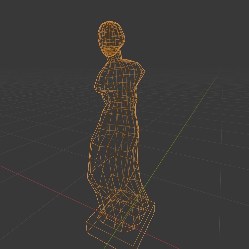 【3D小道具】ヴィーナスの置物(ローポリ)