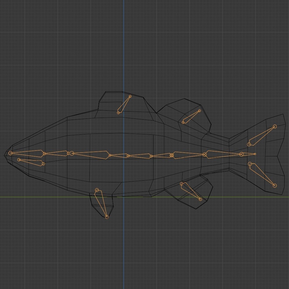 【3Dキャラクター】ブラックバス(ローポリ)
