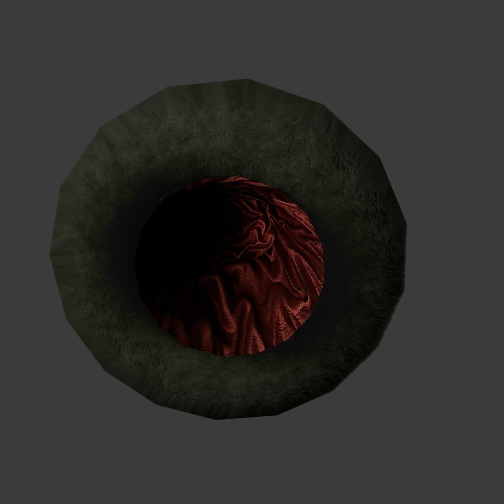 【3D小道具】魔女の帽子(ローポリ)