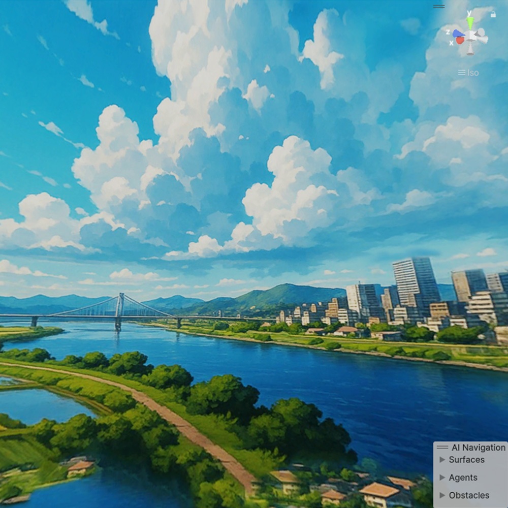 【3D環境・ワールド】田園と都会 Skyboxマテリアル unityパッケージ