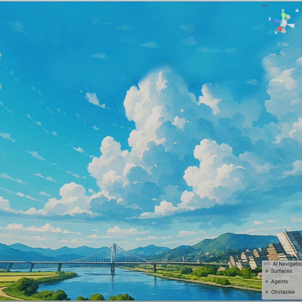 【3D環境・ワールド】田園と都会 Skyboxマテリアル unityパッケージ
