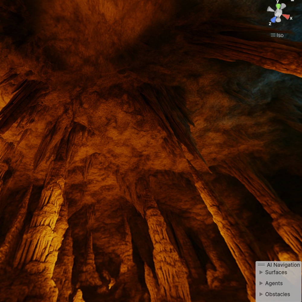 【3D環境・ワールド】ライトアップされた鍾乳洞 Skyboxマテリアル unityパッケージ