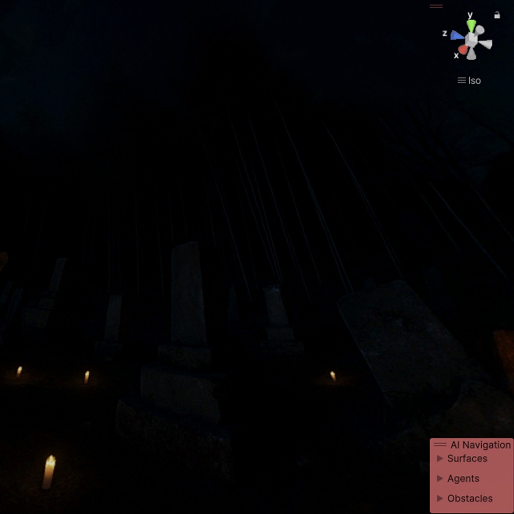 【3D環境・ワールド】墓場のしゃべり場 Skyboxマテリアル unityパッケージ