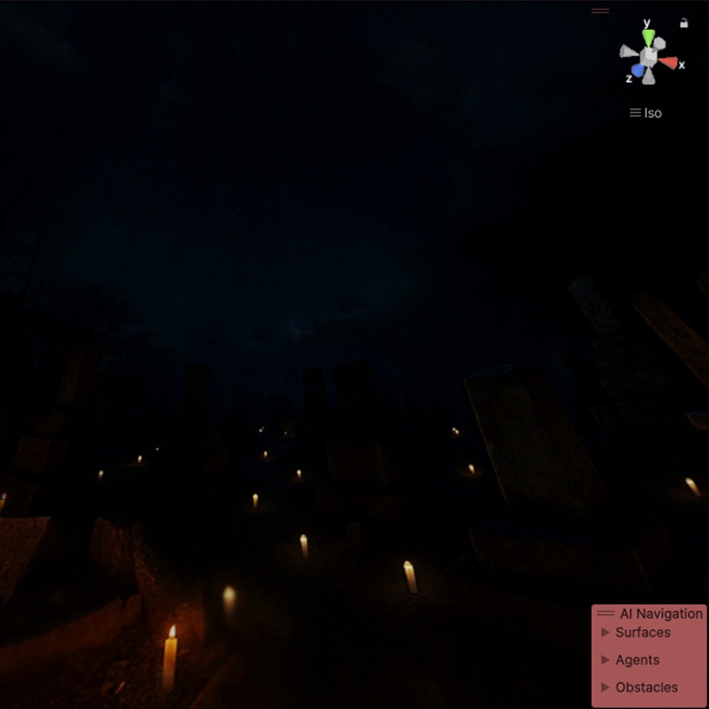 【3D環境・ワールド】墓場のしゃべり場 Skyboxマテリアル unityパッケージ