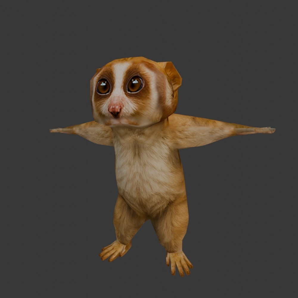 【3Dキャラクター】スロウロリス(ローポリ)